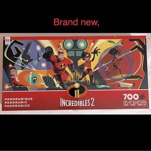 [NWT] Ceaco Disney Pixar Incredibles 2 Panoramic Jigsaw Puzzle 700 Pieces